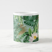 Das Muster des tropischen Lotus-Lotus Jumbo-Tasse (Vorderseite)