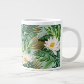 Das Muster des tropischen Lotus-Lotus Jumbo-Tasse (Rechts)