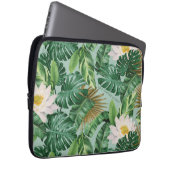 Das Muster des tropischen Lotus-Lotus Laptopschutzhülle (Vorne Rechts)