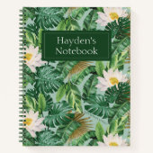 Das Muster des tropischen Lotus-Lotus Notizblock (Vorderseite)