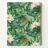 Das Muster des tropischen Lotus-Lotus Notizblock (Rückseite)