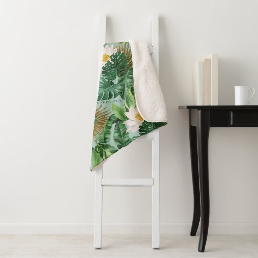 Das Muster des tropischen Lotus-Lotus Sherpadecke (Beispiel)