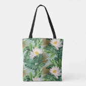 Das Muster des tropischen Lotus-Lotus Tasche (Rückseite)