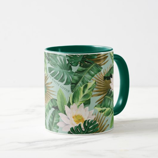 Das Muster des tropischen Lotus-Lotus Tasse (VorderseiteRechts)