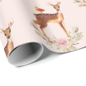 Das Muster des unschuldigen braunen Hirsches und V Geschenkpapier (Rolleneckpunkt)