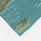 Das Muster des weißen Lotus Alligator Fleecedecke (Ecke)