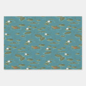 Das Muster des weißen Lotus Alligator Geschenkpapier Set (Vorderseite)