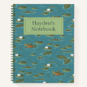 Das Muster des weißen Lotus Alligator Notizblock (Vorderseite)