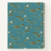 Das Muster des weißen Lotus Alligator Notizblock (Rückseite)