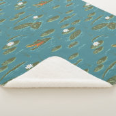 Das Muster des weißen Lotus Alligator Sherpadecke (3/4)