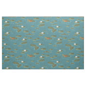 Das Muster des weißen Lotus Alligator Stoff (Fat Quarter (45,7 x 55,9 cm))