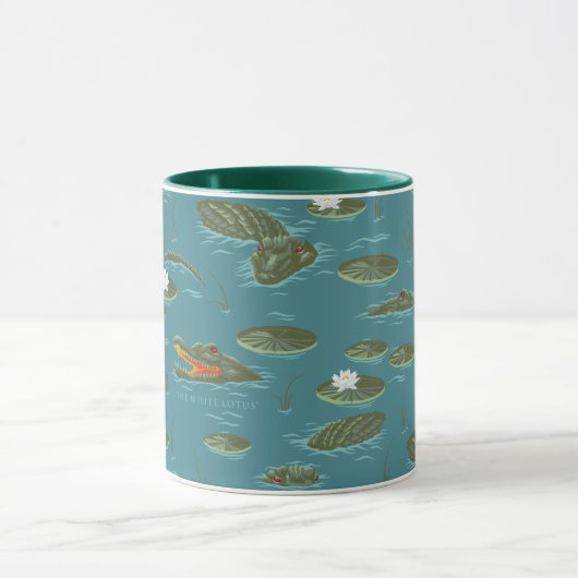 Das Muster des weißen Lotus Alligator Tasse (Zentrum)