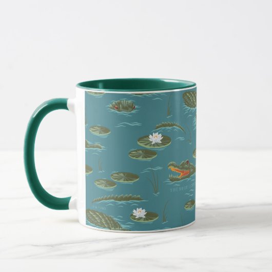 Das Muster des weißen Lotus Alligator Tasse (Links)