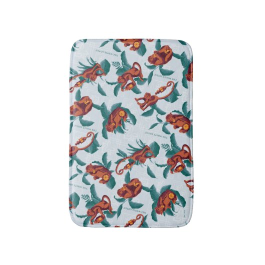 Das Muster des weißen Lotus spielt für die Affen Badematte (Vorderseite Vertikal)