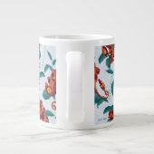 Das Muster des weißen Lotus spielt für die Affen Jumbo-Tasse (Rückseite)