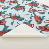 Das Muster des weißen Lotus spielt für die Affen Sherpadecke (3/4)