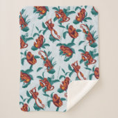 Das Muster des weißen Lotus spielt für die Affen Sherpadecke (Vorderseite)