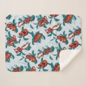 Das Muster des weißen Lotus spielt für die Affen Sherpadecke (Vorderseite (Horizontal))