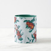 Das Muster des weißen Lotus spielt für die Affen Tasse (Zentrum)