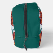 Das Muster des weißen Lotus spielt für die Affen Waschbeutel (Rechts)