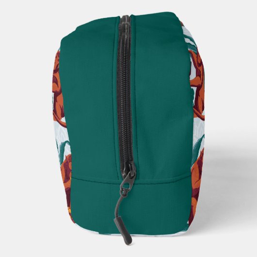 Das Muster des weißen Lotus spielt für die Affen Waschbeutel (Rechts)