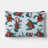 Das Muster des weißen Lotus spielt für die Affen Zubehörtasche (Vorderseite)