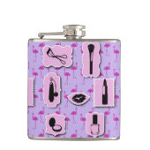 Das Muster für cosmetische Logos Flachmann (Vorderseite)