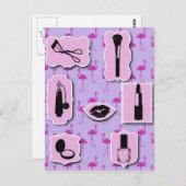 Das Muster für cosmetische Logos Postkarte (Vorne/Hinten)