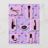 Das Muster für cosmetische Logos Postkarte (Vorderseite)