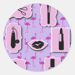 Das Muster für cosmetische Logos Runder Aufkleber