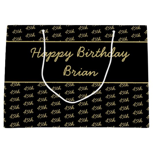 Das Muster für die Anzahl der Altersangabe - Schwa Große Geschenktüte (Vorderseite)