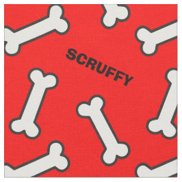 Das Muster Ihres Hundes ist rot und weiß Stoff