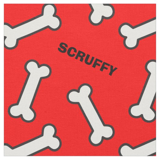 Das Muster Ihres Hundes ist rot und weiß Stoff (Nahaufnahme)