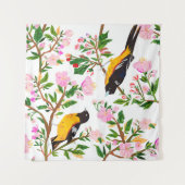 Das Muster ist bei Vögeln und Blume. Es ist wahnsi Wandteppich (Vorderseite (Horizontal))