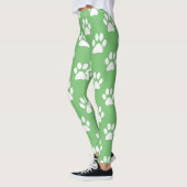 Das Muster ist grün und weiß Leggings (Links)