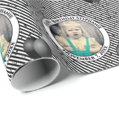 Das Muster Text.Foto Schwarz/Weiß mit einfachen St Geschenkpapier (Rolleneckpunkt)