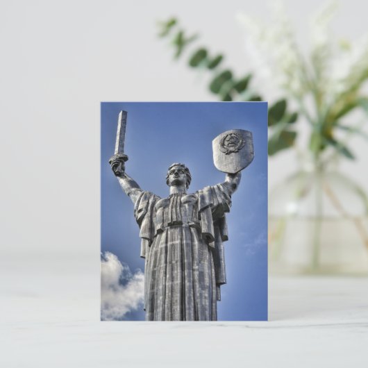 Das Mutterland-Denkmal, Kiew, Ukraine Postkarte (Stehend Vorderseite)