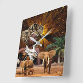 Das Mutterland Quadratische Wanduhr (Winkel)