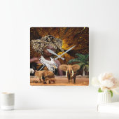 Das Mutterland Quadratische Wanduhr (Zuhause)