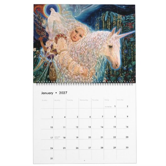 "Das mystische Einhorn-" Kalender durch Elizabeth (Jan 2027)
