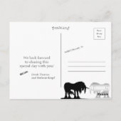 Das mystische Einhorn (Metalllinien) Postkarte (Rückseite)