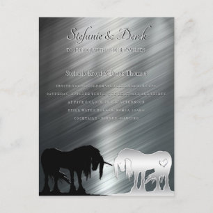 Das mystische Einhorn (Metalllinien) Postkarte