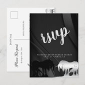 Das mystische Einhorn-UAWG (schwarzer Swirl) Postkarte (Vorne/Hinten)