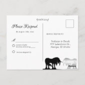 Das mystische Einhorn-UAWG (schwarzer Swirl) Postkarte (Rückseite)