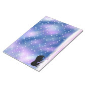 Das mystische Schwarze Einhorn (Lass es schneien) Notizblock (angewinkelt)