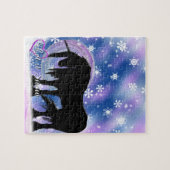 Das mystische Schwarze Einhorn (Lass es schneien) Puzzle (Horizontal)