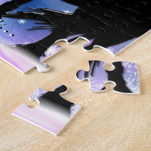 Das mystische Schwarze Einhorn (Lass es schneien) Puzzle (Seite)