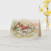 'Das n-Hartriegel" Grußkarte der Kardinäle Karte (Gelbe Blume)