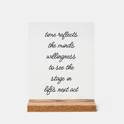 Das nächste Akt des Akronylischen Zeichens Acrylschild (Vorderseite)