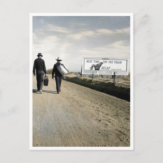 Das nächste Mal versuchen Sie es mit dem Zug, mit Postkarte (Vorderseite)